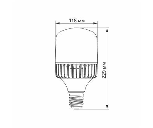 Лампа A118 50W E40 5000K Videx - фото 3