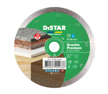 Диск алмазный 125 22.2 плитка Granite premium Distar