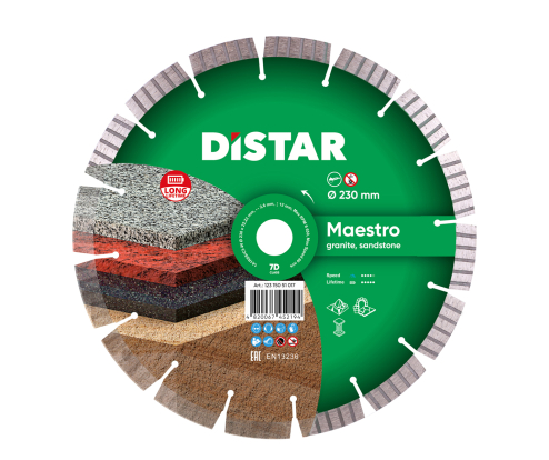 Диск алмазный 230 22.2 сегмент Maestro Distar - фото 1