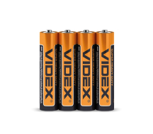 Батарейка солевая R03P/AAA 4шт Videx