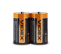 Батарейка солевая R20P/D 2шт Videx